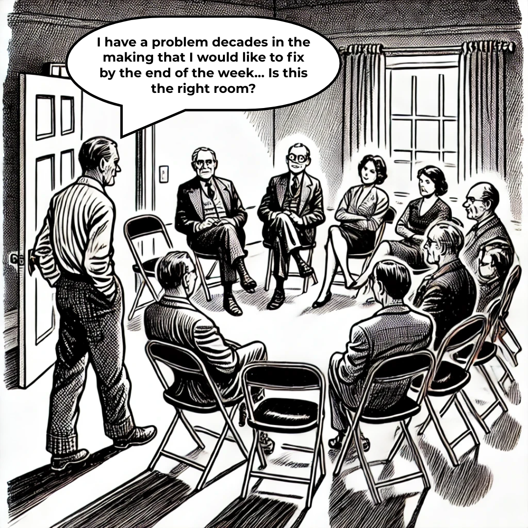 Comic: Mike enters the right room.