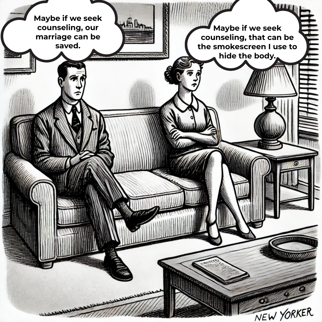 Comic: Roger and Tina consider seeing a therapist.