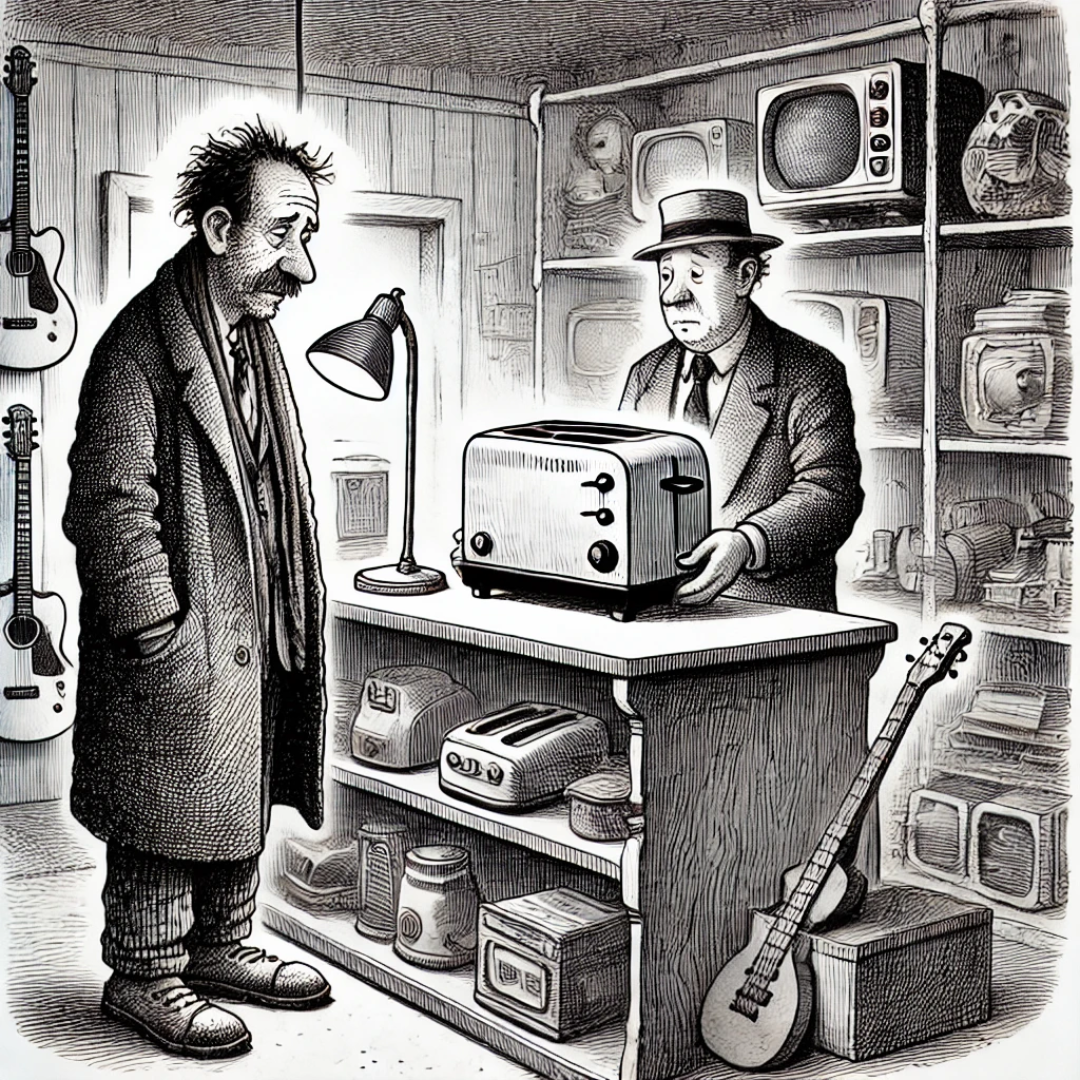 Comic: Because his recovery program encourages rigorous honesty, Randy confirms that yes, he is indeed selling his grandmother’s toaster for drug money and rock bottom might very well be soon on the horizon.